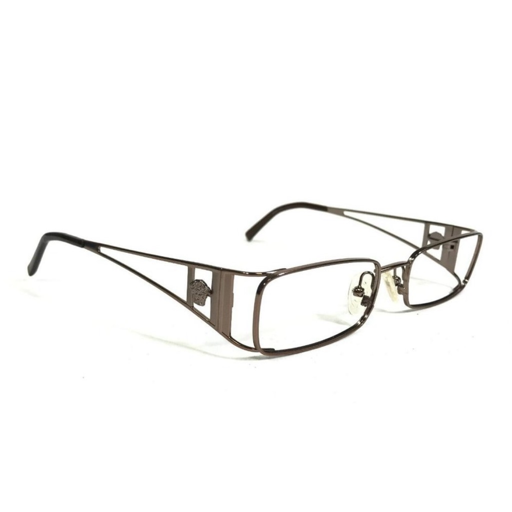 Versace Medusa Wire Frame Rectangular Eyeglass Frames